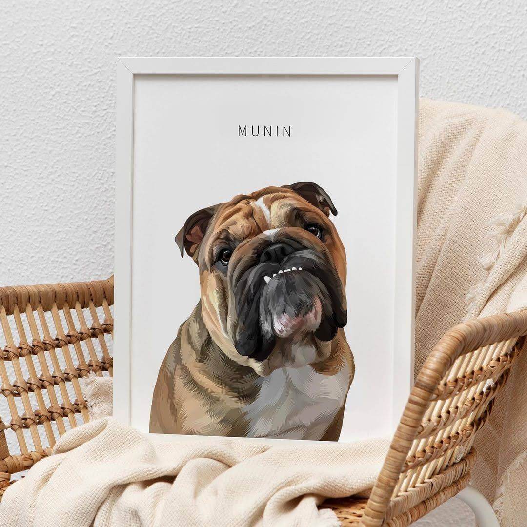 Custom Pet Pawtrait - FRAMED